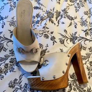 GUCCI white heels